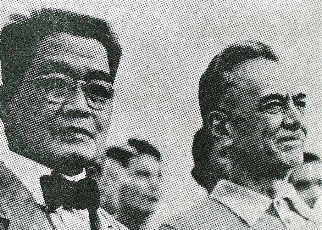 Aguinaldo and Quezon during Flag Day, 1935. The first President sported the flattest flattop even in old age.